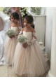 Avorio Abito da ballo Innamorato Tulle Pizzo Lunga Abiti da ragazza di fiori Outlet