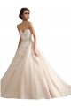 Avorio & Champagne Abito da ballo Scollatura a V Cattedrale di treno Tulle Pizzo Abiti da sposa Outlet