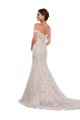 Avorio & Champagne Stile sirena Pizzo Classico Abiti da sposa Outlet