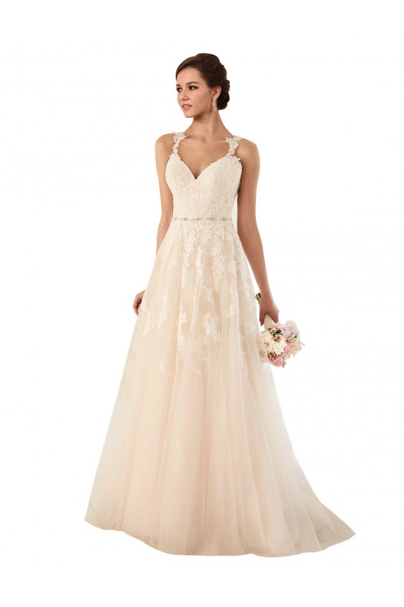 Avorio Linea A Innamorato Tulle Pizzo Abiti da sposa Outlet