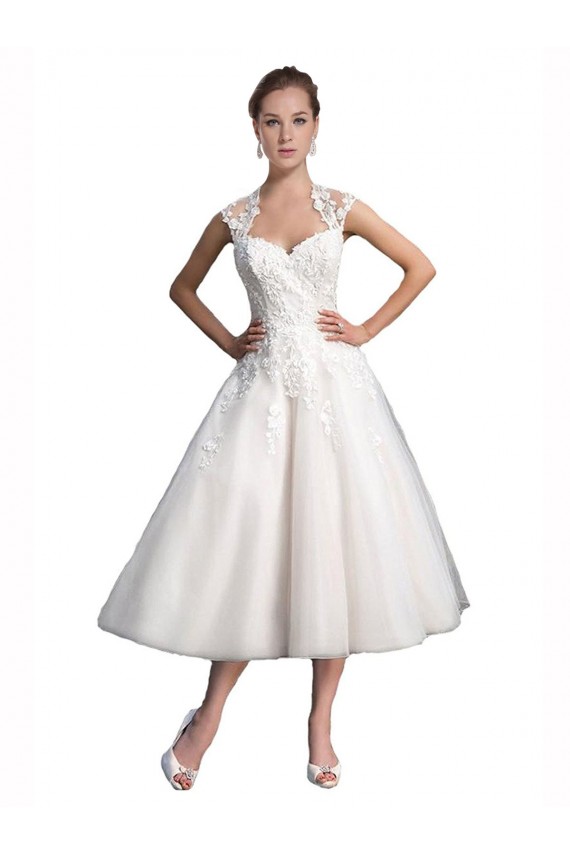 Avorio Linea A Innamorato Tulle Pizzo Spiaggia Abiti da sposa Outlet