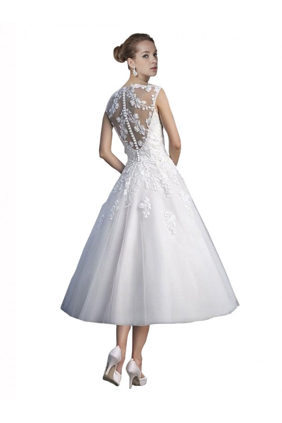 Avorio Linea A Innamorato Tulle Pizzo Spiaggia Abiti da sposa Outlet