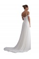 Avorio Linea A Sweep treno Chiffona Spiaggia Abiti da sposa Outlet