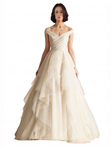 Avorio Linea A Tulle Abiti da sposa Outlet