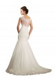 Avorio Stile sirena Barca Tulle Pizzo Abiti da sposa Outlet