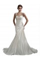 Avorio Stile sirena Innamorato Raso Spiaggia Abiti da sposa Outlet