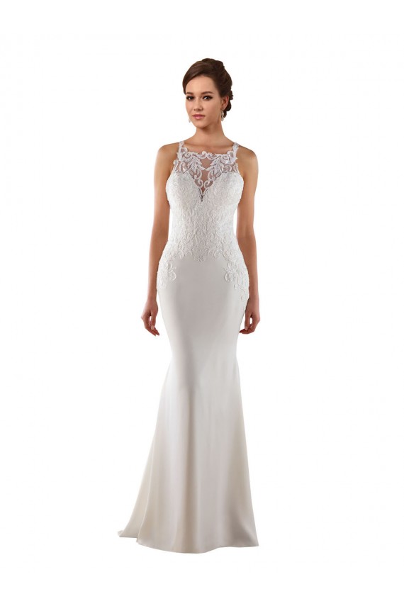 Avorio Stile sirena Innamorato Sweep treno Pizzo Crespo Elastico Abiti da sposa Outlet