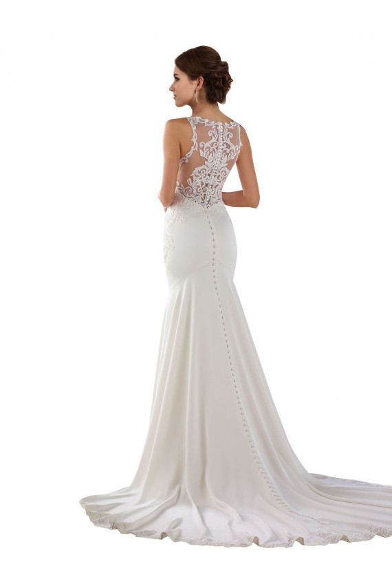 Avorio Stile sirena Innamorato Sweep treno Pizzo Crespo Elastico Abiti da sposa Outlet