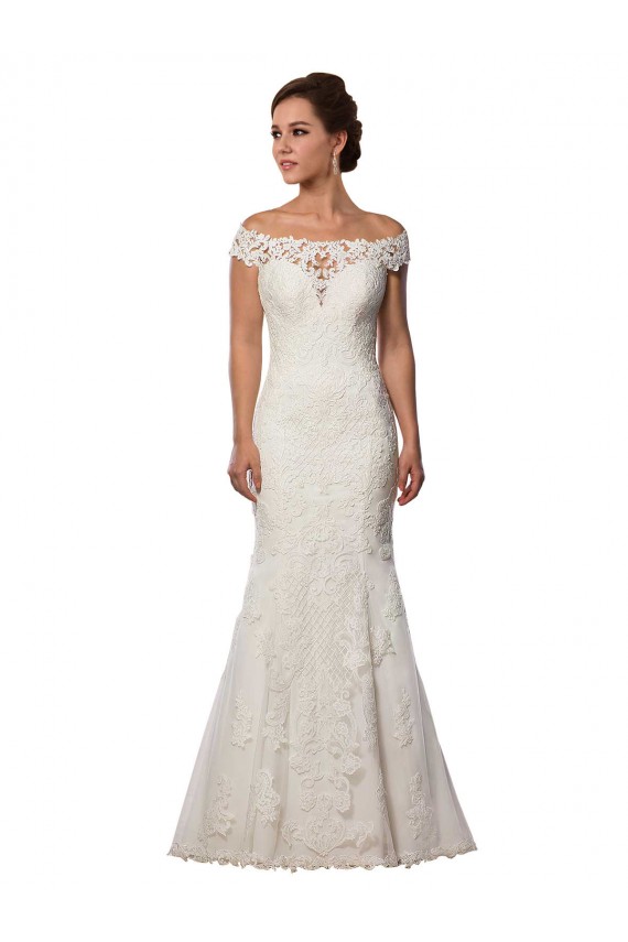Avorio Stile sirena Pizzo Boho Abiti da sposa Outlet