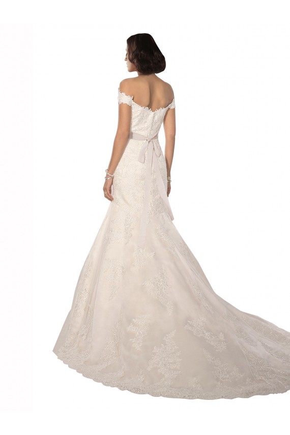 Avorio Stile sirena Pizzo Classico Spiaggia Abiti da sposa Outlet