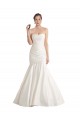 Avorio Stile sirena Senza spalline Raso Spiaggia Abiti da sposa Outlet