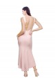 Rosa Tubino Alto Collo Midi Crespo Elastico Corto Abiti da damigella donore / Abiti da sera / Abiti da cocktail Outlet