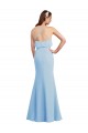 Azzurro cielo Stile sirena Sottili Scollatura a V Chiffona Lunga Abiti da damigella donore Outlet