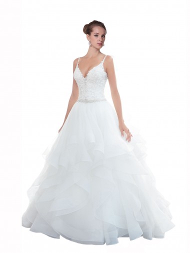 Bianco Abito da ballo Sottili Innamorato Tulle Spiaggia Abiti da sposa Outlet