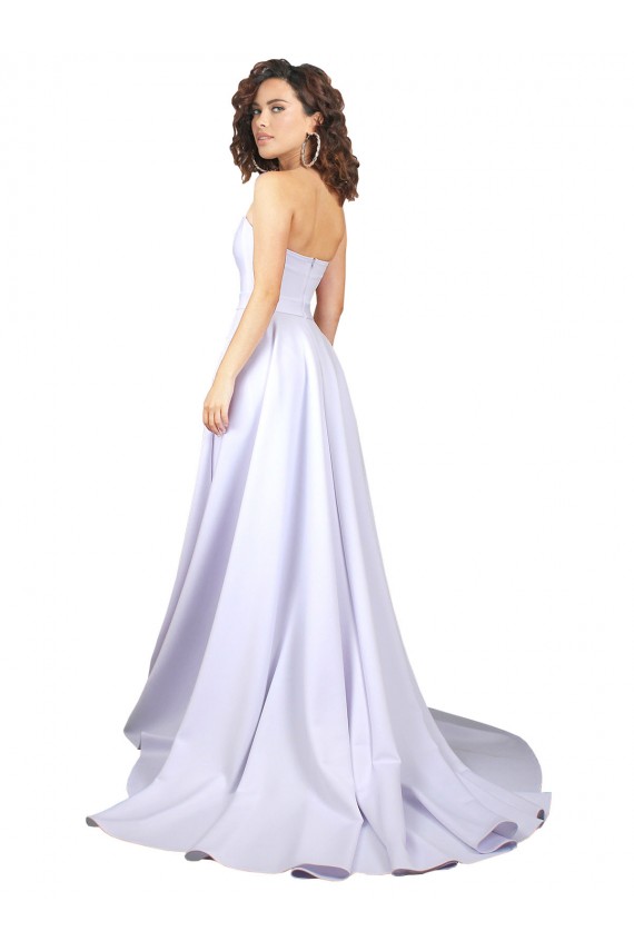 Bianco Linea A Innamorato Crespo Elastico Semplice Spiaggia Abiti da sposa Outlet