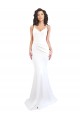 Bianco Stile sirena Sottili Alto Collo Crespo Elastico Lunga Formali Abiti da damigella donore / Abiti da sera / Abiti da ballo Outlet