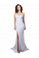 Bianco Stile sirena Sottili Alto Collo Crespo Elastico Semplice Spiaggia Abiti da sposa Outlet