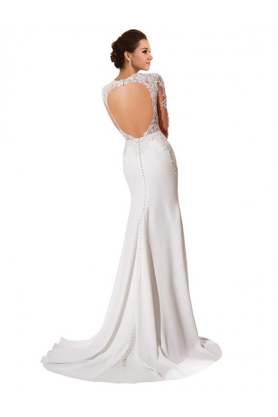 Bianco Tubino Innamorato Chiffona Pizzo Abiti da sposa Outlet