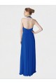 Blu Reale Linea A Capestro Chiffona Lunga Abiti da damigella donore Outlet