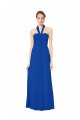 Blu Reale Linea A Capestro Chiffona Lunga Abiti da damigella donore Outlet
