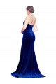 Blu Reale Stile sirena Innamorato Sweep treno Velluto Elastico Lunga Formali Abiti da damigella donore / Abiti da sera / Abiti da ballo Outlet