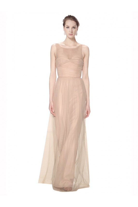 Blush 95 Tubino Illusione Innamorato Tulle Lunga Abiti da damigella donore Outlet