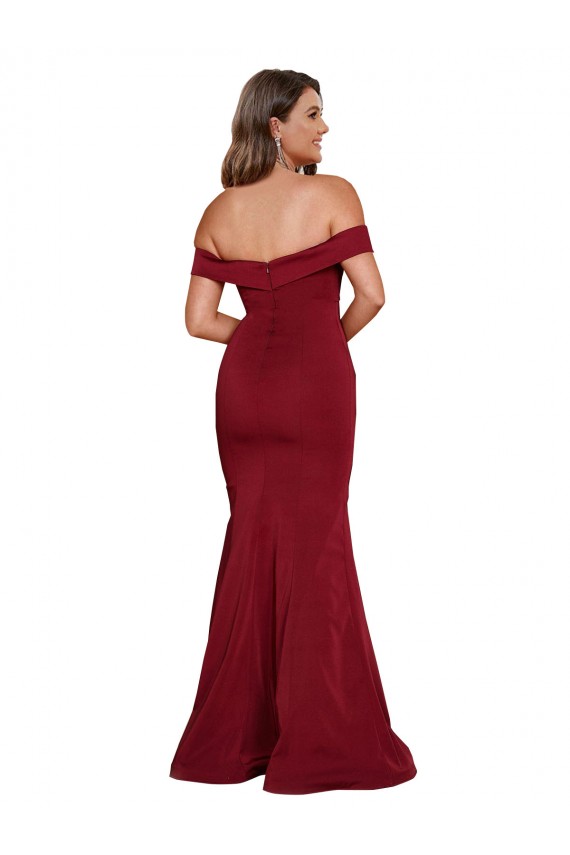 Borgogna Stile sirena Spandex Lunga Formali Abiti da damigella donore / Abiti da sera / Abiti da ballo Outlet