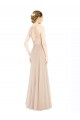 Champagne Linea A Capestro Alto Collo Chiffona Pizzo Lunga Abiti da damigella donore / Abiti da ballo Outlet