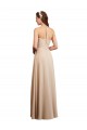 Champagne Linea A Capestro Chiffona Lunga Abiti da damigella donore Outlet