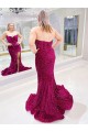 Colore Mostrato Tubino Innamorato Sweep treno Paillettes Velluto Lunga Abiti da ballo Outlet