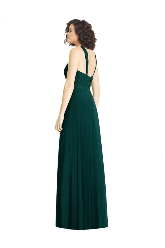 Evergreen Linea A Capestro Chiffona Lunga Abiti da damigella donore Outlet