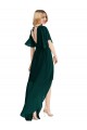 Evergreen Linea A Girocollo Chiffona Lunga Abiti da damigella donore Outlet