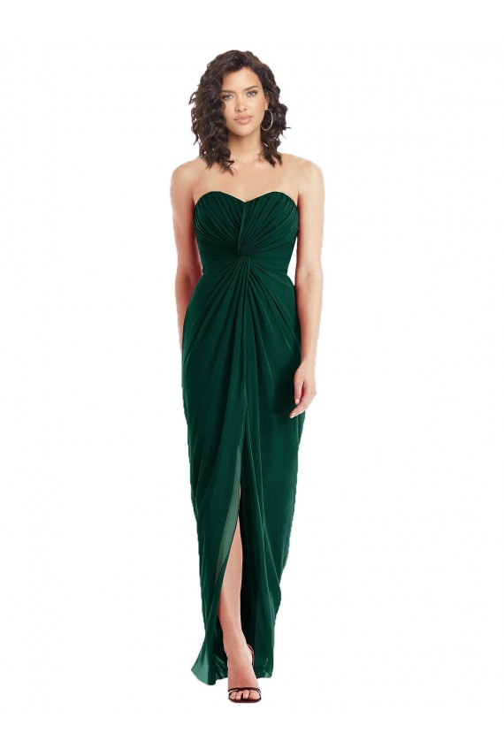 Evergreen Linea A Innamorato Chiffona Lunga Abiti da damigella donore Outlet