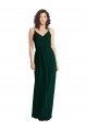 Evergreen Linea A Scollatura a V Chiffona Lunga Abiti da damigella donore Outlet