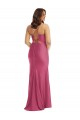 Fucsia Stile sirena Sottili Cappuccio Raso Setoso Lunga Formali Abiti da damigella donore / Abiti da sera / Abiti da ballo Outlet