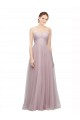 Light Lilac Linea A Innamorato Tulle Pizzo Lunga Abiti da damigella donore Outlet