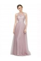 Light Lilac Linea A Innamorato Tulle Pizzo Lunga Abiti da damigella donore Outlet
