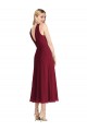 Lilla Linea A Capestro Chiffona Corto Abiti da damigella donore / Abiti da cocktail Outlet
