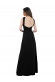 Nero Linea A Capestro Chiffona Lunga Abiti da damigella donore Outlet