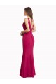 Rosso Stile sirena Alto Collo Chiffona Lunga Abiti da damigella donore / Abiti da ballo Outlet