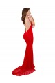 Rosso Stile sirena Alto Collo Pizzo Lunga Formali Abiti da damigella donore / Abiti da sera / Abiti da ballo Outlet