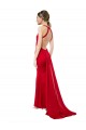 Rosso Stile sirena Capestro Alto Collo Crespo Elastico Lunga Formali Abiti da damigella donore / Abiti da sera / Abiti da ballo Outlet