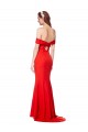 Rosso Stile sirena Crespo Elastico Lunga Formali Abiti da damigella donore / Abiti da sera / Abiti da ballo Outlet