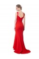 Rosso Stile sirena Innamorato Alto Collo Crespo Elastico Lunga Formali Abiti da damigella donore / Abiti da sera / Abiti da ballo Outlet