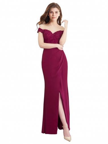 Stile sirena Chiffona Pizzo Lunga Abiti da damigella donore Outlet