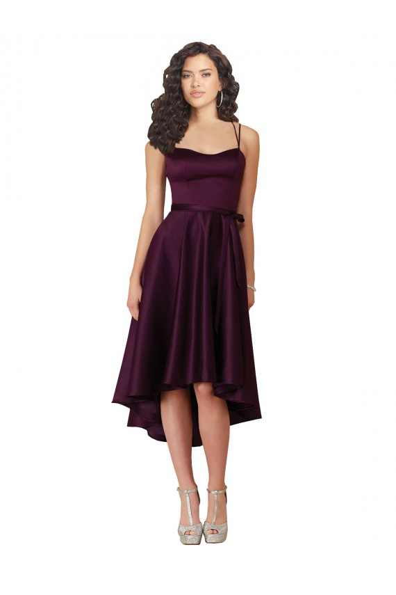 Vinaccia Linea A Innamorato Scoop Neck Raso Corto Abiti da damigella donore / Abiti da ballo Outlet