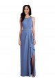 Windsor Blu Linea A Collo Gioiello Chiffona Lunga Abiti da damigella donore Outlet