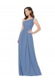 Windsor Blu Tubino Una spalla Chiffona Lunga Abiti da damigella donore Outlet