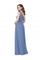 Windsor Blu Tubino Una spalla Chiffona Lunga Abiti da damigella donore Outlet